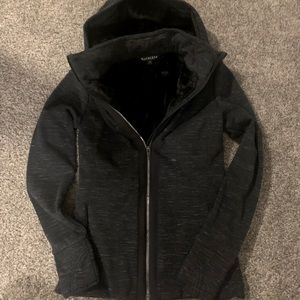 Athleta black heathered lined jacket size xxs